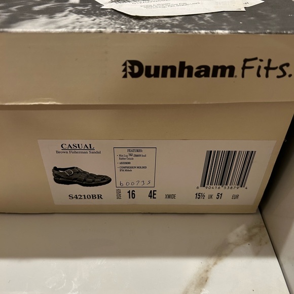 Brand New Dunham Brown Fisherman Sandal, Size 15 - Picture 2 of 2